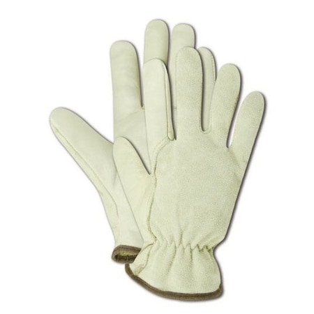 Magid Leather Drivers Gloves, Slip On Cuff, Wing Thumb Thumb, Tan, 2XL 12 PK B6547E-XXL